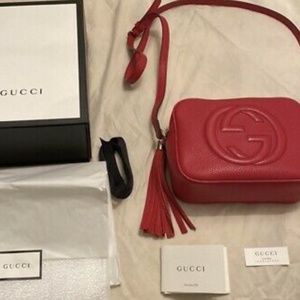 Authentic Red Gucci Soho Disco Bag ♥️